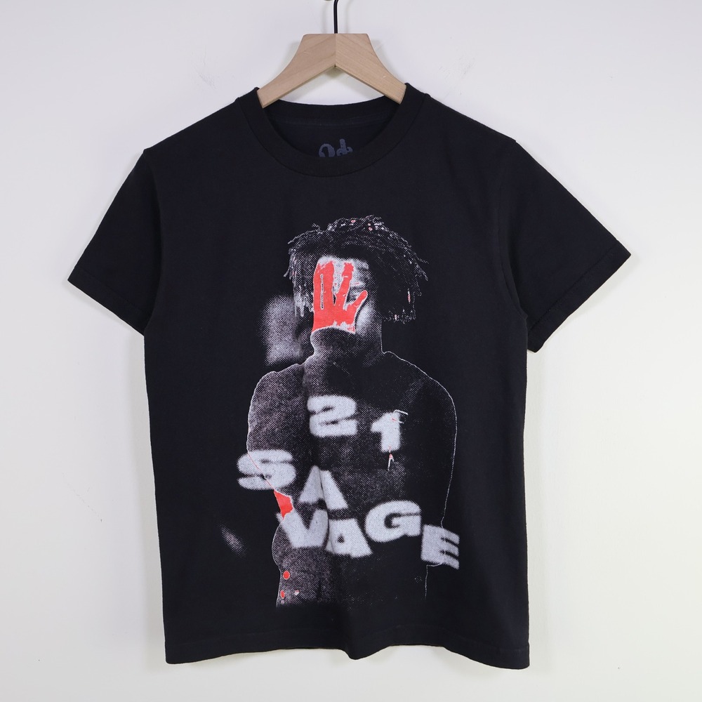 21 Savage‎ It's All A Blur Tour 2023 T-Shirt Size Small Drake Rap Black Cotton